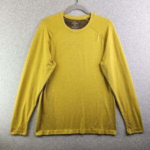 Fabletics Shirt Mens L Yellow Training Day Tee Seamless Muscle Workout Training